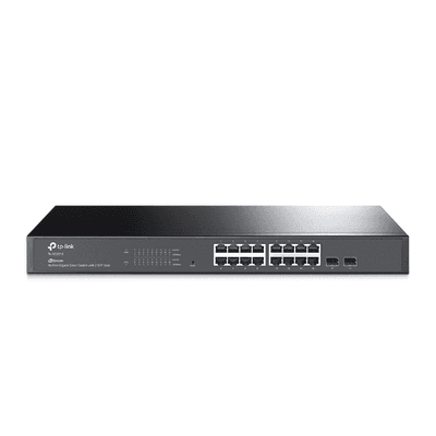 Switch JetStream SDN Administrable 16 puertos 10/100/1000 Mbps + 2 puertos SFP, administración centralizada OMADA SDN, vista 1