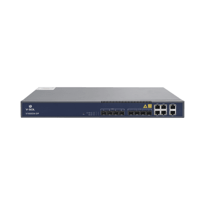 OLT de 4 puertos EPON con 8 puertos Uplink (4 puertos Gigabit Ethernet + 4 puertos Gigabit Ethernet SFP) , hasta 256 ONUS,, vista 1