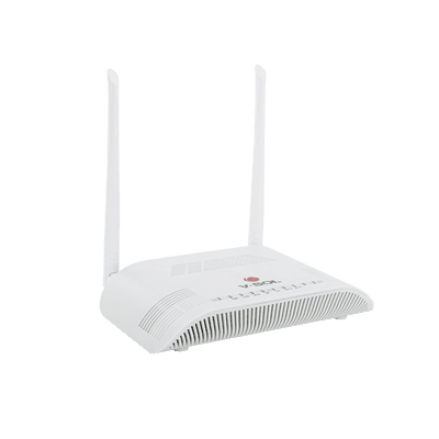ONU G/EPON con Wi-Fi en 2.4 GHz + 1 CATV + 1 puerto LAN Gigabit +  1 puerto LAN Fast Ethernet, hasta 300 Mbps vía inalámbrico, vista 1