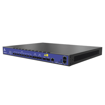 OLT de 8 Puertos XG(S)-PON + 7 Puertos Uplink (1 Puerto RJ45 + 4 Puertos SFP28 + 2 Puertos QSFP28) / Hasta 2,048 ONUs, vista 1
