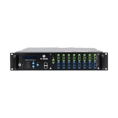 Amplificador Optico EDFA de 16 Puertos PON 1550nm con WDM de 22 dBm, vista 1