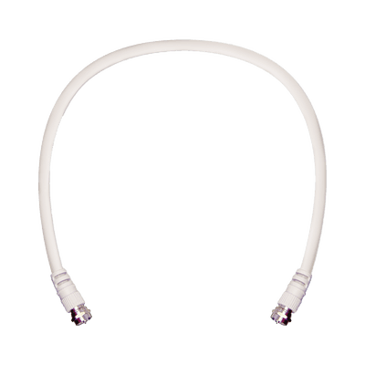 Jumper Coaxial con Cable Tipo RG-6 en Color Blanco de 60.96 centímetros de Longitud y Conectores F Macho en Ambos Extremos. 75 Ohm de Impedancia., vista 1