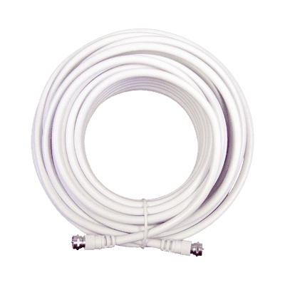Jumper Coaxial con Cable Tipo RG-6 en Color Blanco de 15.24 Metros de Longitud y Conectores F Macho en Ambos Extremos. 75 Ohm de Impedancia., vista 1