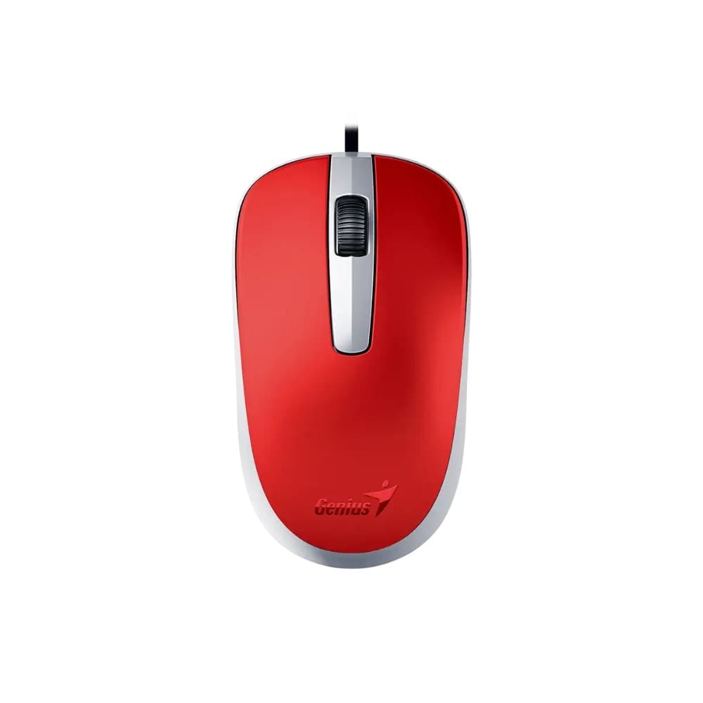 Mouse Genius Alámbrico Usb Dx-120 Rojo, vista 1