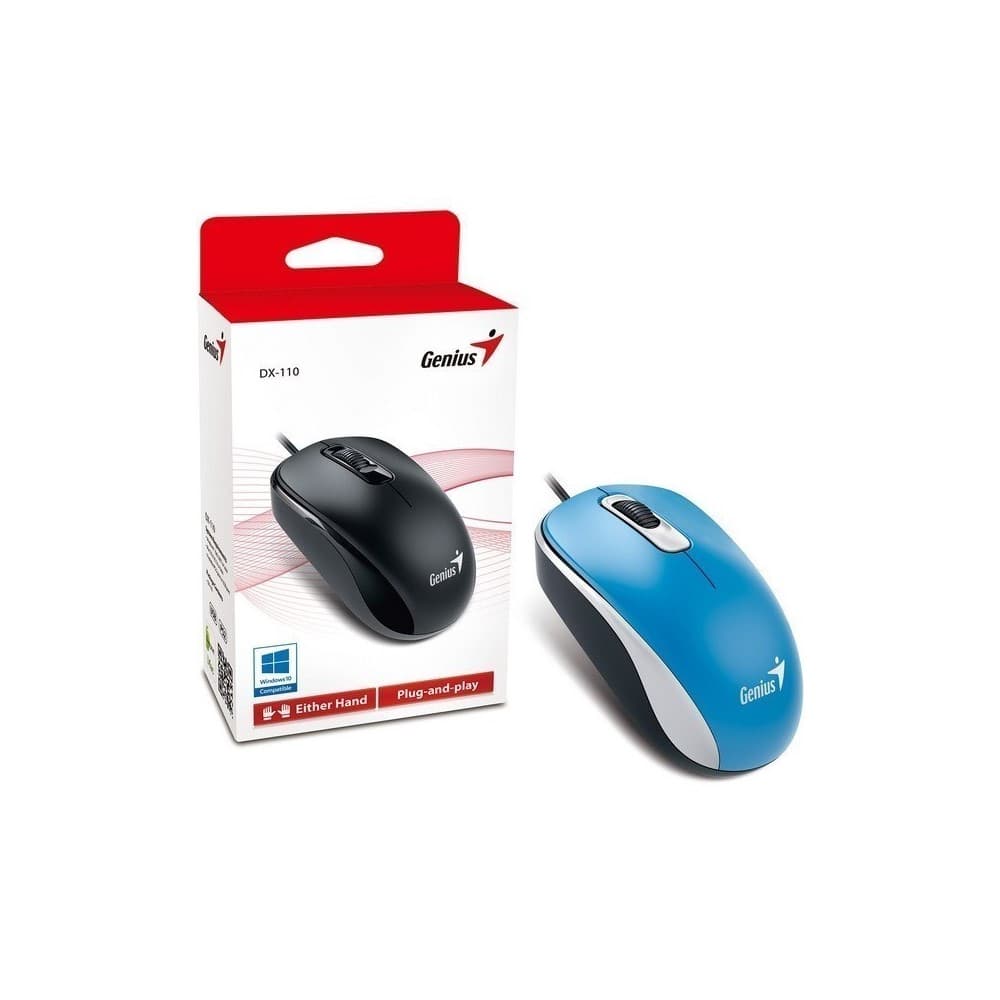 Mouse Genius DX-110 USB Azul, vista 1