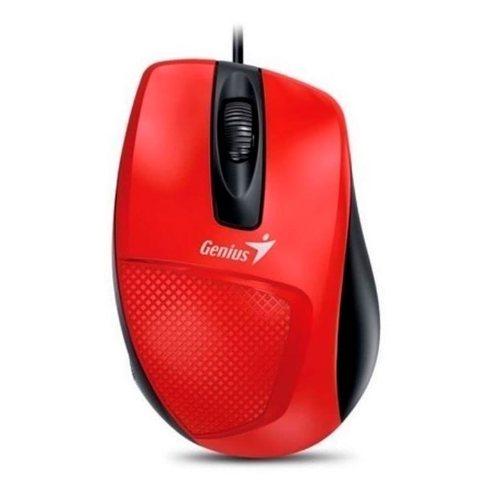 Mouse Alambrico Genius Ergonomico DX-150X USB Rojo, vista 1