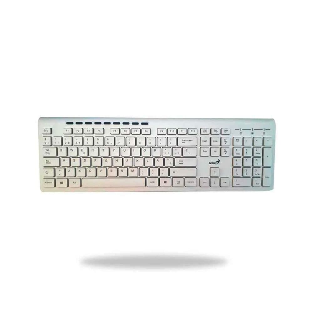 Teclado Genius  Slimstar 230, USB Alambrico Blanco, vista 1
