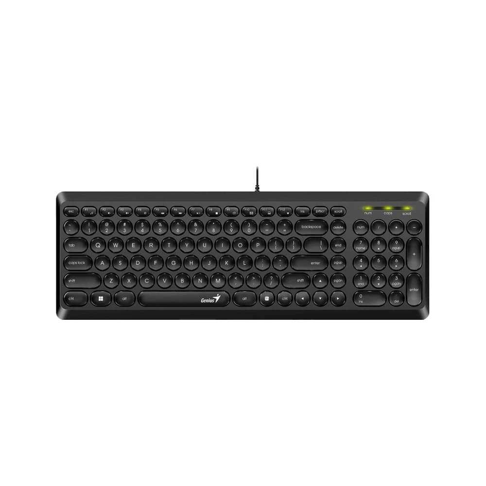 Teclado Genius SlimStar Q200 USB Alambrico Negro, vista 1