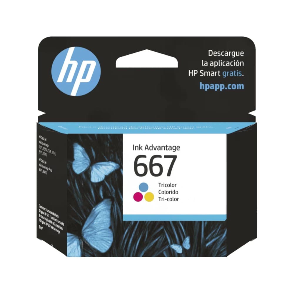 CARTUCHO HP TRICOLOR 667 HP DESKJET INK ADVANTAGE 1216,1275,2335,2374,4175 100 pag, vista 1