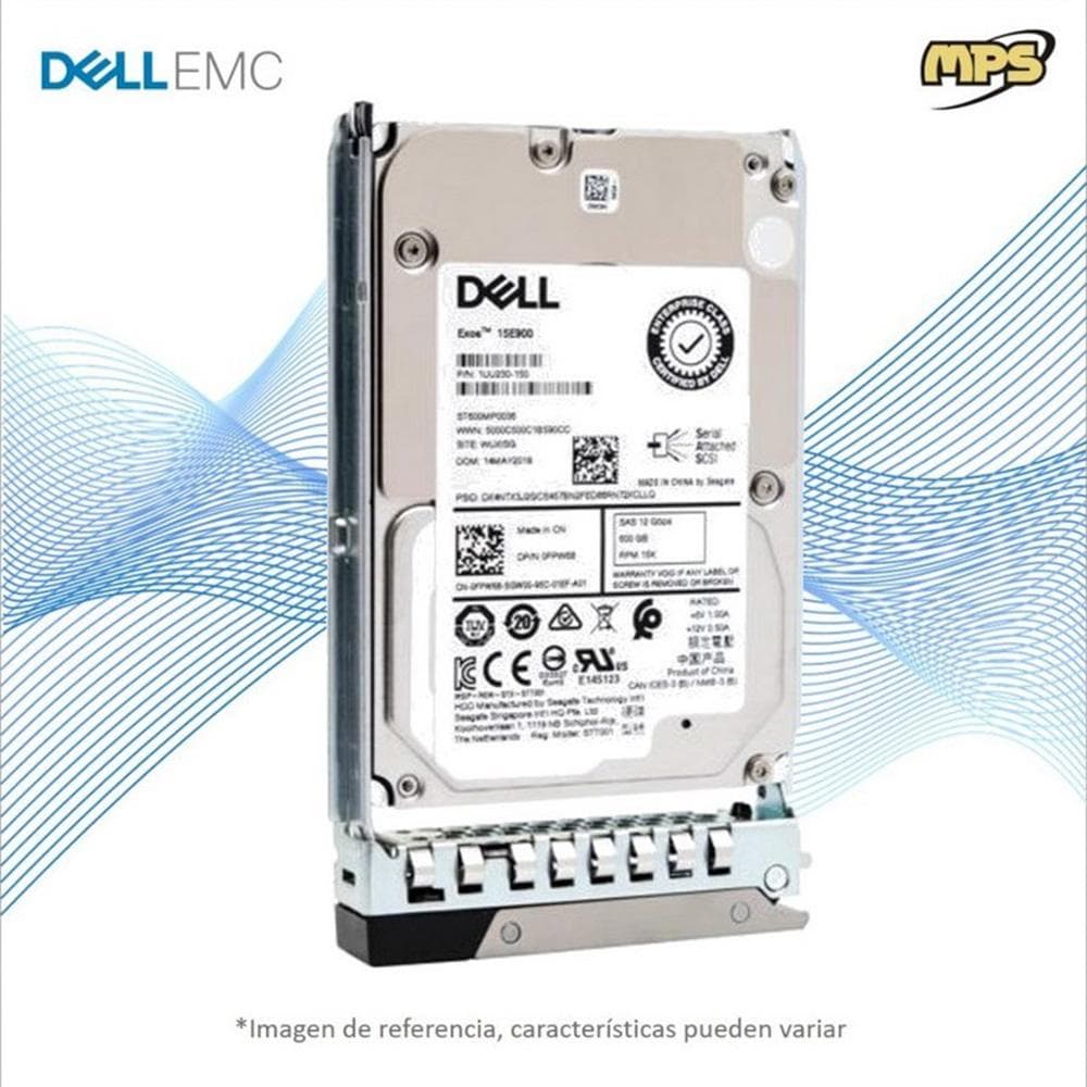 Disco Dell - 2.4TB 10K RPM SAS 12Gbps 512e 2.5in Hot-plug, vista 1