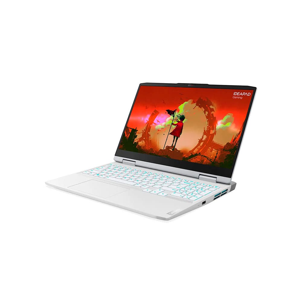 Portátil Lenovo IP Gaming 3 15ARH7 AMD Ryzen 5 6600H 15,6" Pulgadas FHD Memoria 8GB Estado Solido 512GB Tarjeta de Video Nvidia RTX 3050 4GB Windows 11 Home Color Blanco Bundle Mouse, vista 1