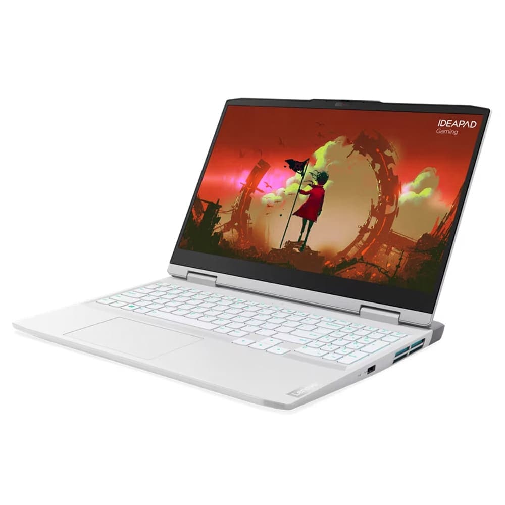 Portátil Lenovo IP Gaming 3 15ARH7 AMD Ryzen 5 6600H 15,6" Pulgadas FHD Memoria 8GB Estado Solido 512GB Tarjeta de Video Nvidia RTX 3050 4GB Windows 11 Home Color Blanco Bundle Mouse, vista 1