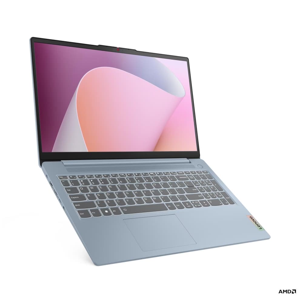 Portátil Lenovo Slim 3 15AMN8 AMD Ryzen 5 7500U 15.6" Pulgadas FHD Memoria 8GB Estado Solido 512GB Windows 11 Color Azul Frost, vista 1