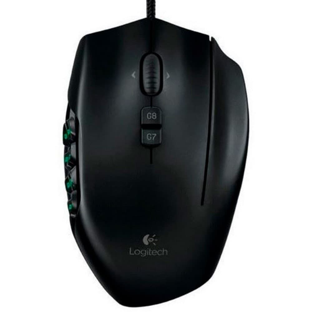 MOUSE G600 MMO Logitech Gaming Alámbrico USB 8000DPI Compatible Win-Mac 20Botones Programables RGB Lightsync G HUB Garantía 3Años-NEGRO, vista 1