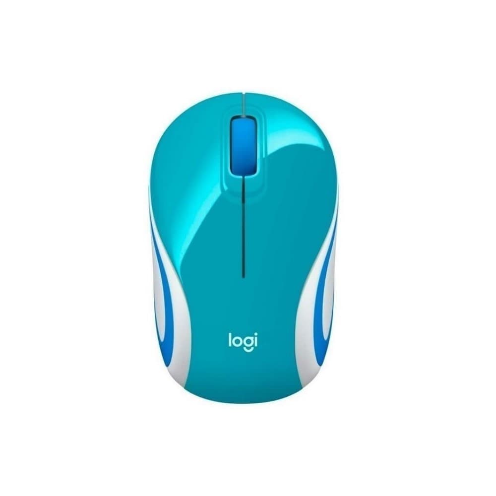 MINI MOUSE M187 Logitech Inalámbrico Receptor USB Compatible Win-Mac Ultra Portable Garantía 3Años-Bright Teal-VERDE, vista 1