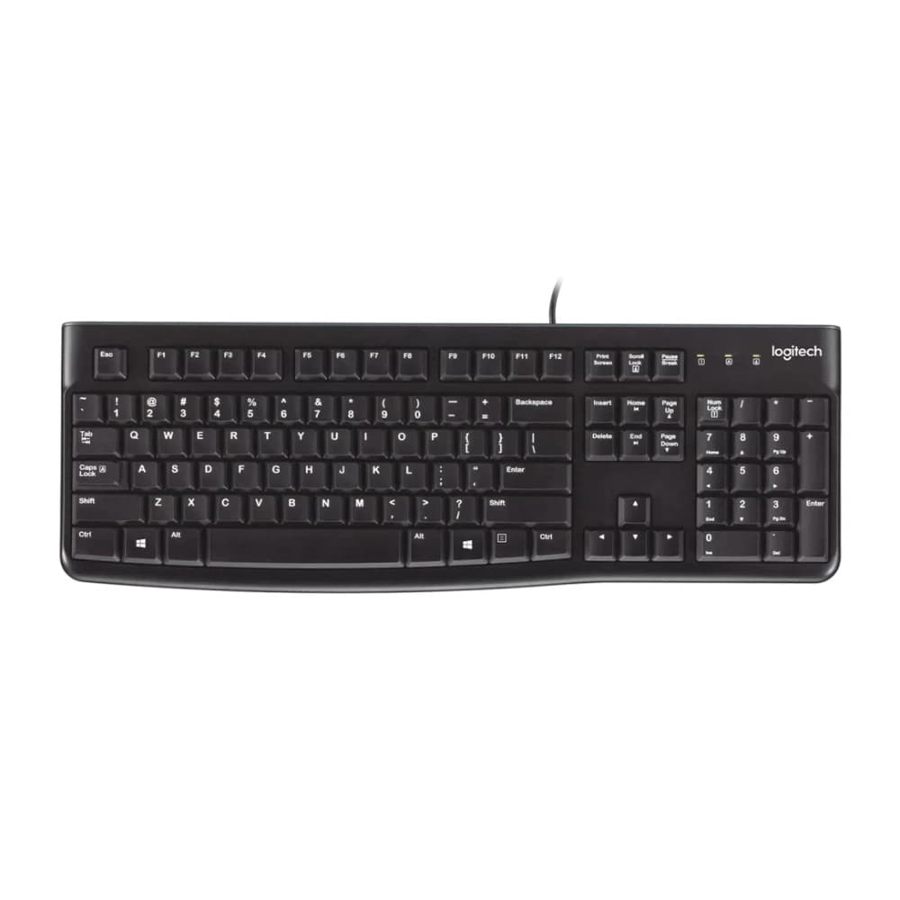 Teclado logitech K120 Corded USB Negro, vista 1