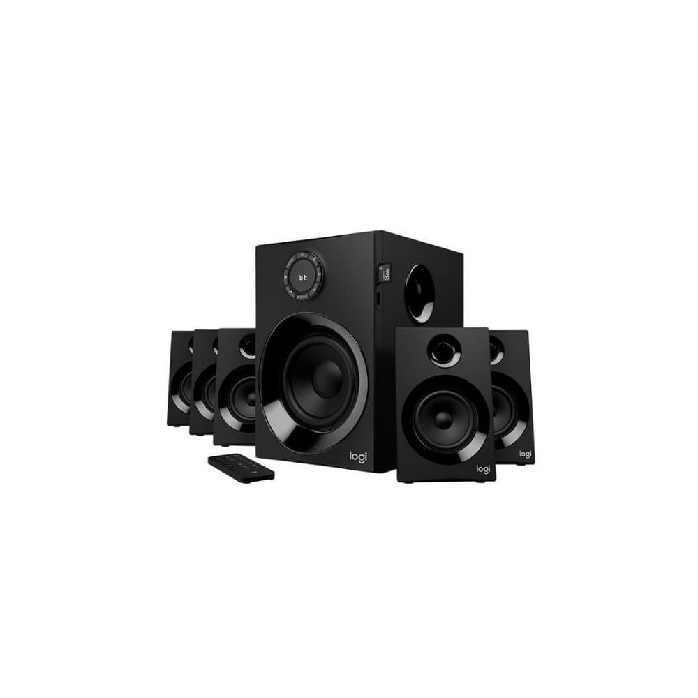 PARLANTE Z607 5.1 Logitech Potencia 80W Subwoofer 25W Bluetooth/Plug3.5mm/RCA/SD/USB/Radio FM Control Remoto Garantía 2Años-NEGRO, vista 1