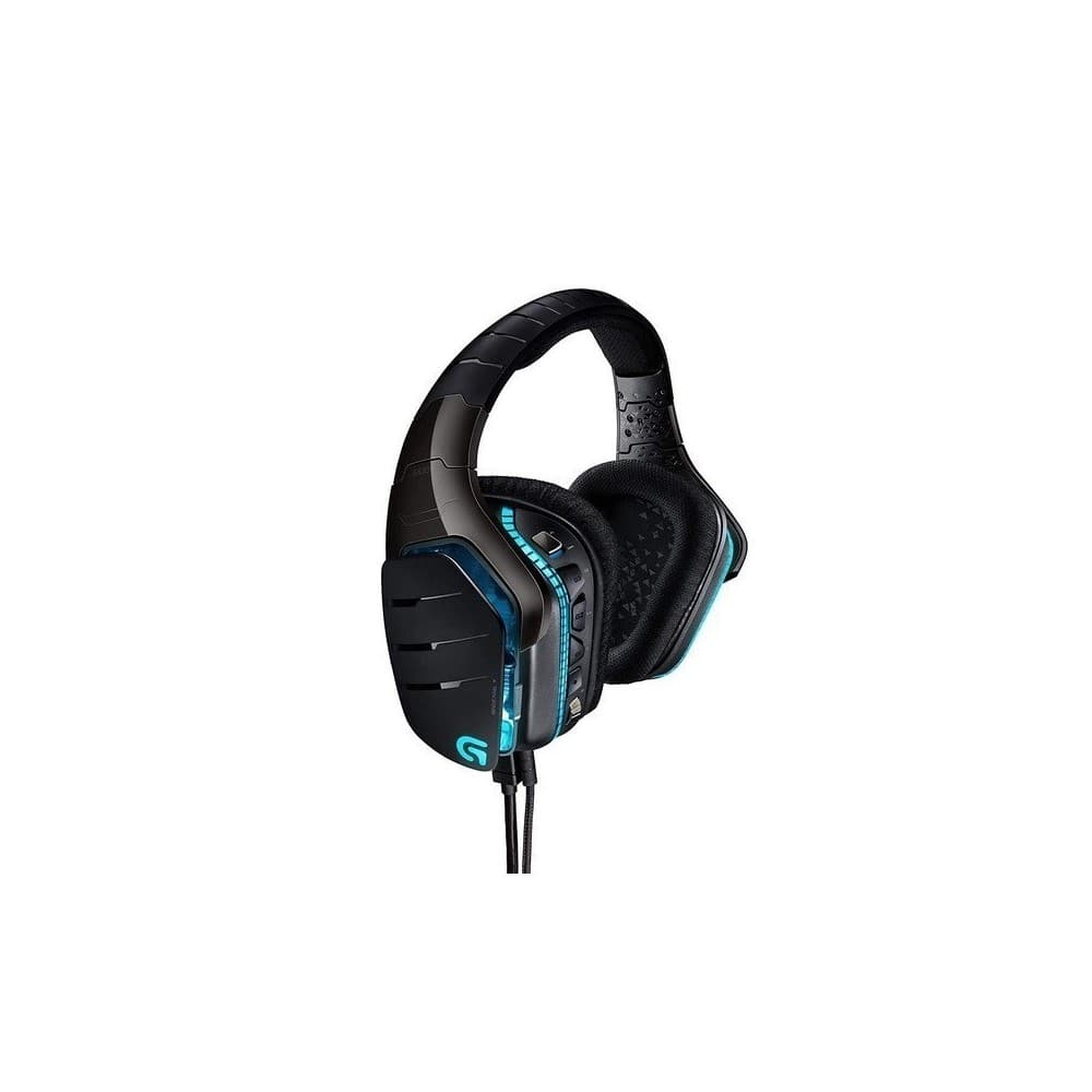 DIADEMA G633 Logitech Gaming Alámbrica Plug3.5mm/USB Multiplataforma Sonido 7.1 DTS/DOLBY RGB Lighting Cable 1.5Metros Controles Cancela Ruido Garantía 2Años-NEGRO, vista 1