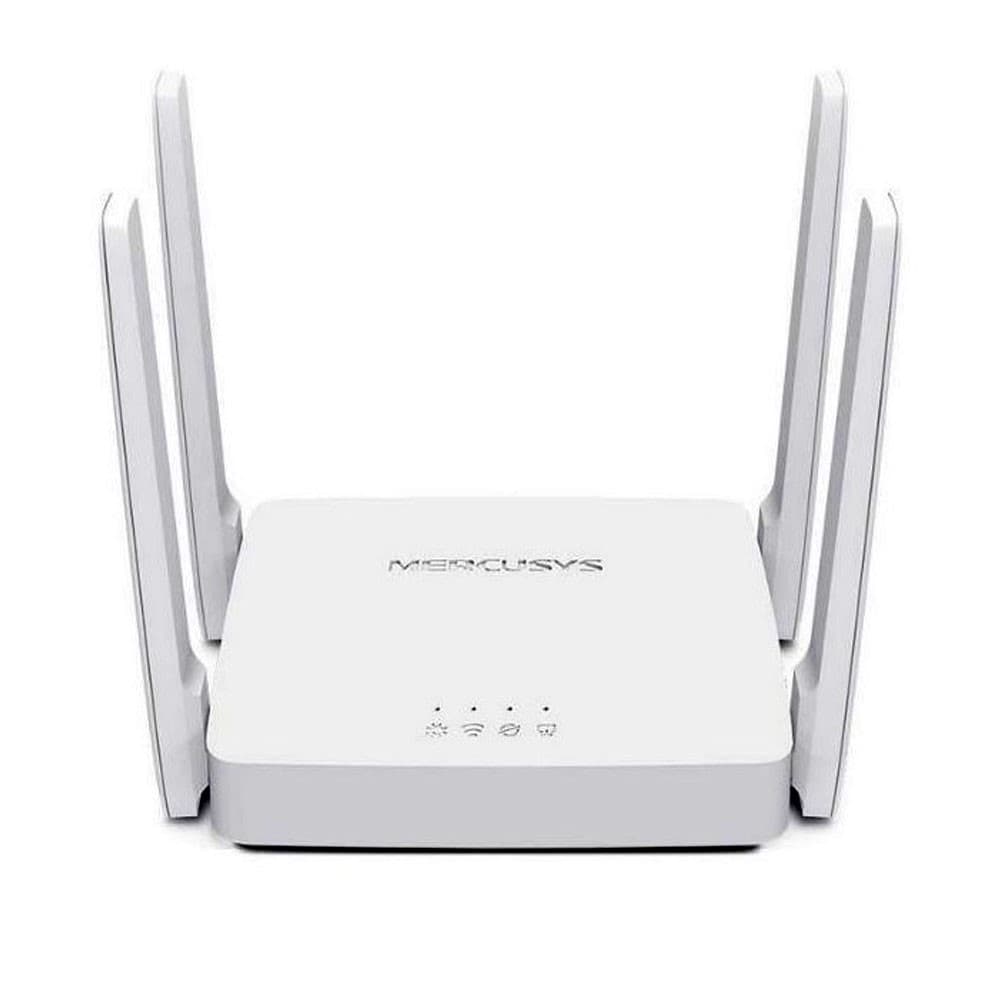 Router Mercusys inalámbrico de banda dual AC1200, 867Mbps a 5GHz + 300Mbps a 2.4GHz, 1 10 / 100M WAN + 2 10 / 100M LAN, 4 antenas fijas, vista 1