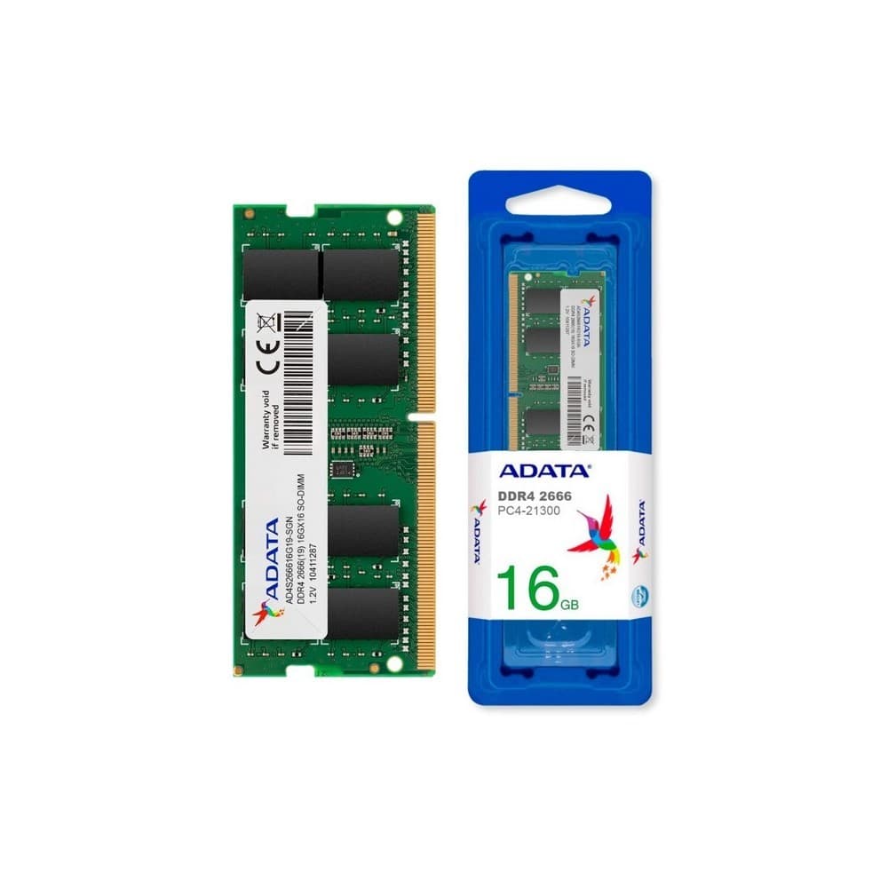 MEMORIA ADATA  RAM PORTATIL DDR4 16GB BUS 2666, vista 1