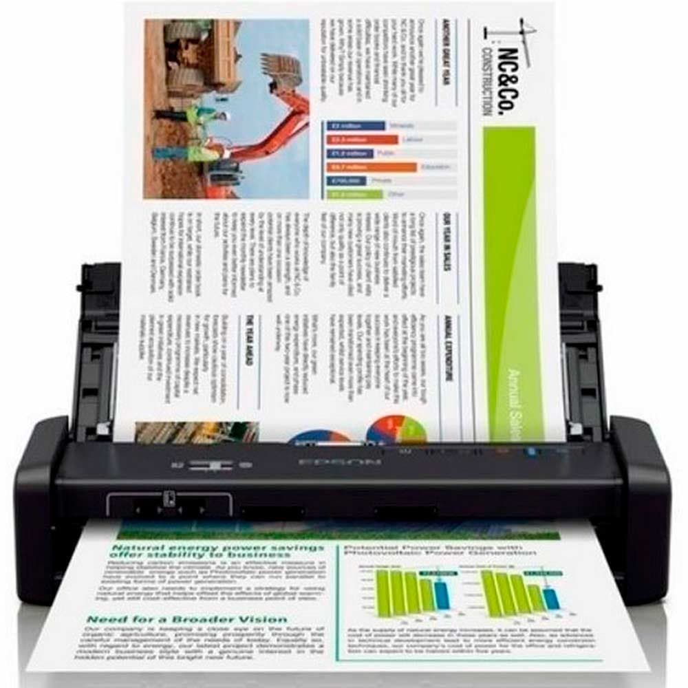 Escaner  Epson WorkForce ES-300W con Wifi Portátil /Duplex 25 ppm/ADF con capacidad de 20 hojas/ Ranura especial para tarjetas/ciclo de 500 paginas diarias,, vista 1
