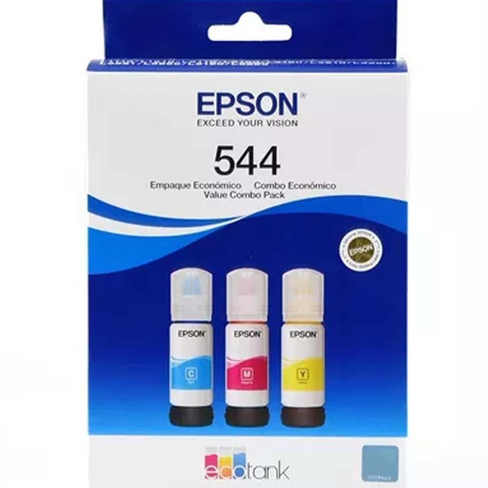 Botella Epson T544520-3P - Multipack 3 botellas Color cyan, magenta y yellow,  IMPRESORA L3110/L3150- cyan Ink (7.500 paginas), vista 1