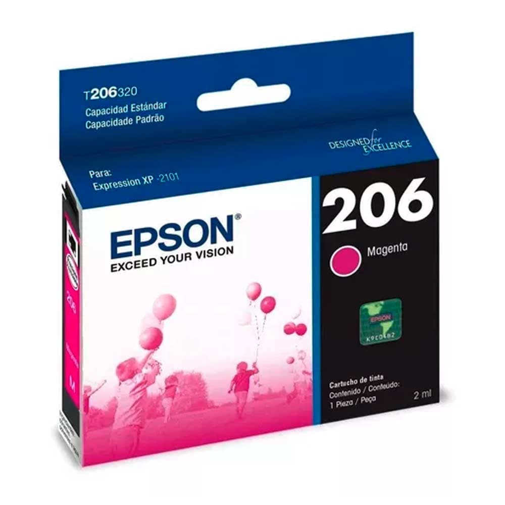Cartucho Epson T206320-AL Magenta Ink Cartridge-Xpression XP-2103, vista 1