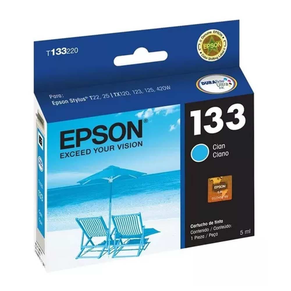 Cartucho Epson T133220-AL Stylus T25 / Tx125 - Cyan - (350 paginas), vista 1