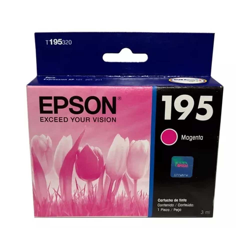 Cartucho Epson T195320 Magenta Xpression Xp-101/Xp-201/Xp-21- Aprox 210 PG, vista 1