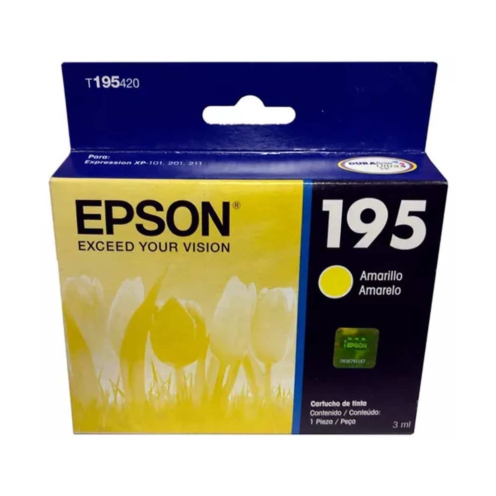 Cartucho Epson T195420 Yellow Xpression   Xp-101/Xp-201/Xp-211 Aprox 210 PG, vista 1