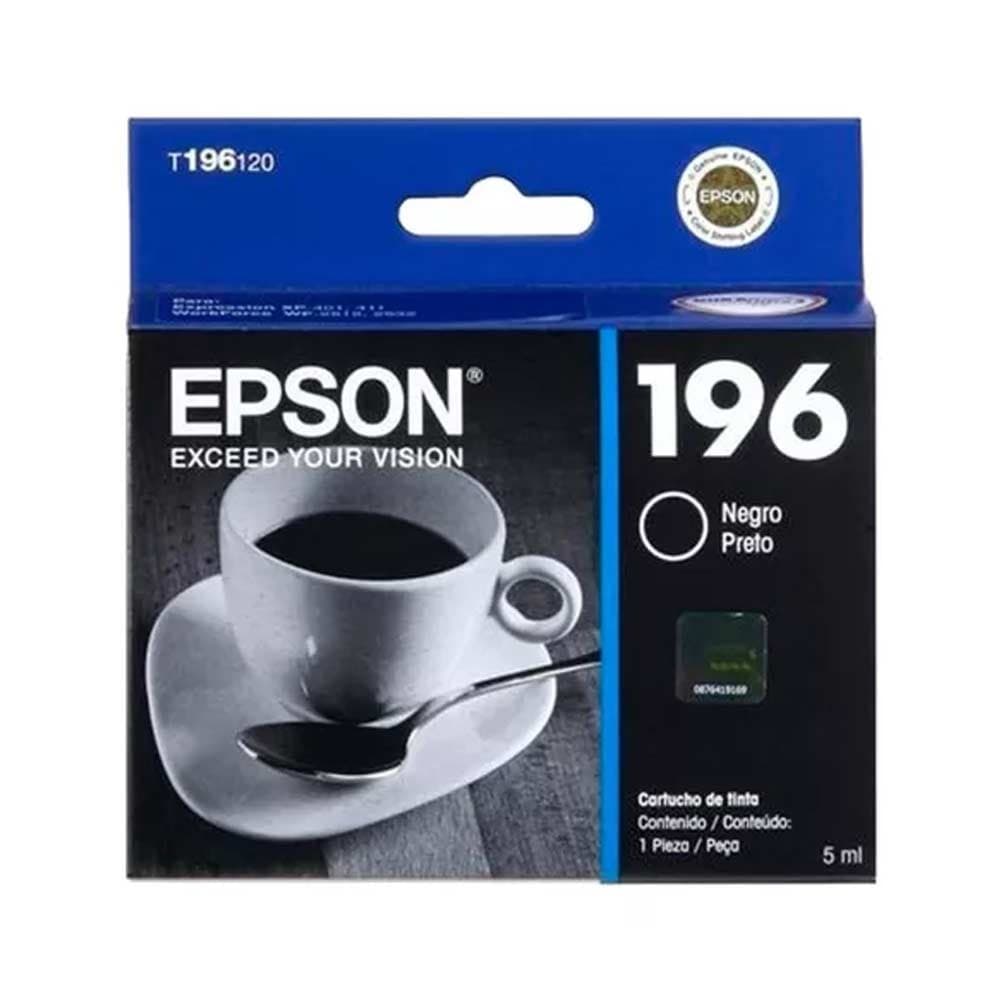 Cartucho Epson T196120-AL Negro Xpression   Xpression   Xp-101/Xp-201/Xp-401, Workforce Wf2512/Wf253, vista 1