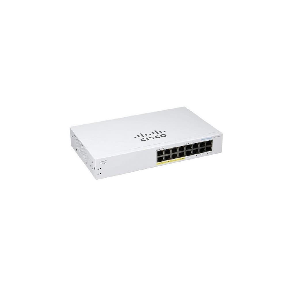 Cisco Business 110 Series Unmanaged Switch, 16-port GE, Partial PoE (CBS110-16PP), vista 1