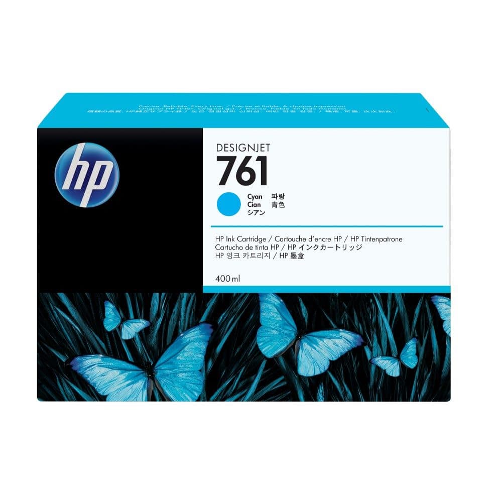 Cartucho de tinta DesignJet HP 761 de 400 ml cian, vista 1