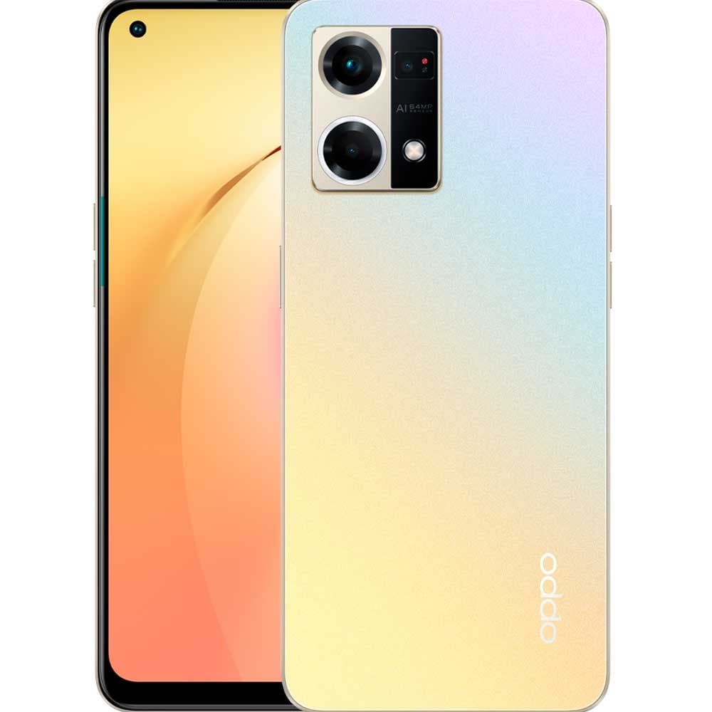 Celular OPPO Reno 7 256GB dorado alba, vista 1