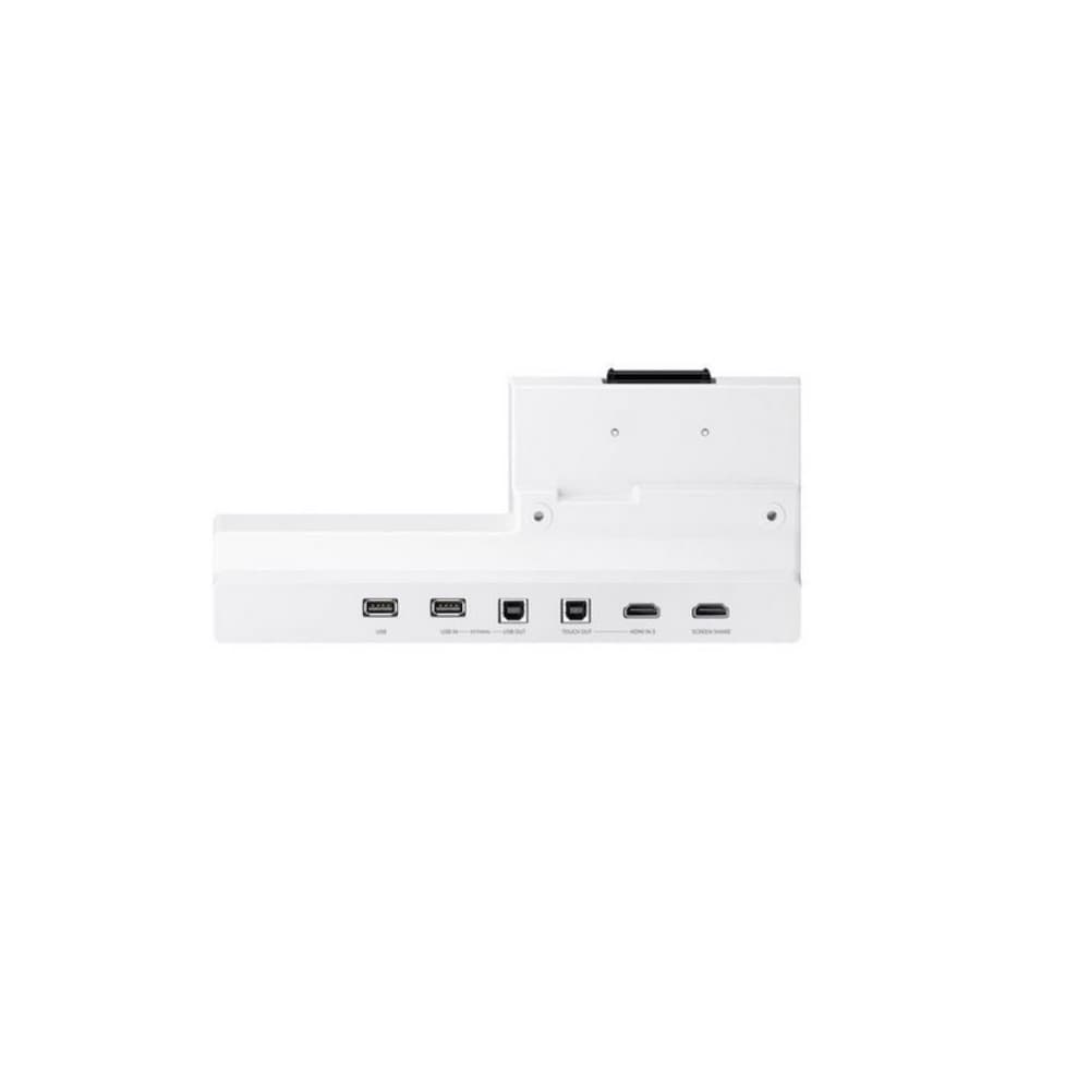 Bandeja multipuertos para Flip 55/65 pulgadas, Peso 0,5 kg, VESA mount: 40x40, Conectividad Adicional 1 USB, 1 USB External (in/out), 1 Touch Out, 1 HDMI 1 Hdmi out (Screen share), 1 NFC, vista 1