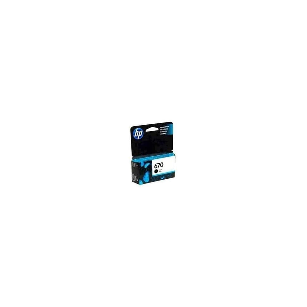 CARTUCHO HP NEGRO  670 HP Deskjet Ink Advantage 3525 4615 4625 5525 250 PAG, vista 1