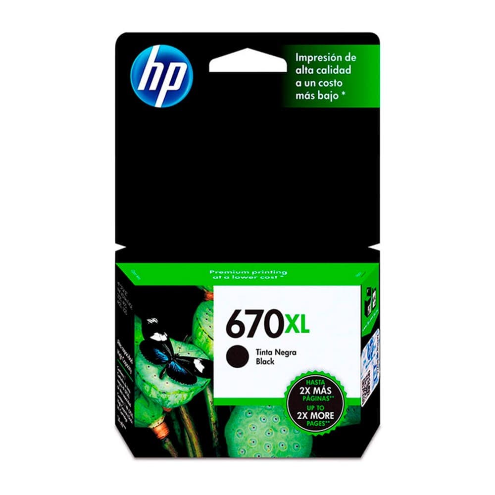 CARTUCHO HP NEGRO  670XL HP Deskjet Ink Advantage 3525 4615 4625 5525 550 PAG, vista 1