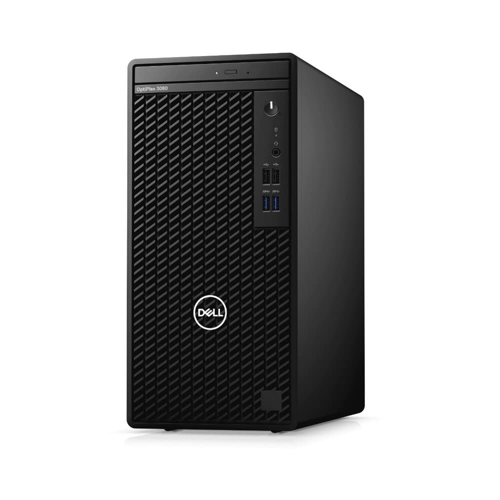 PC Dell OptiPlex 3080 SFF, Intel Core i5-10505 de décima generación (6 núcleos, caché de 12 MB, 3,2 GHz a 4,6 GHz, 65 W), 8GB, 1x8GB, memoria DDR4 no ECC, SSD PCIe C35 M.2 de 256 GB (2230), Unidad de disco óptico de 8x DVD +/- RW de 9,5 mm, Windows 10 Pro 64bit Inglés, francés, español, Sin tarjeta LAN inalámbrica, 3 años de servicio de hardware co, vista 1