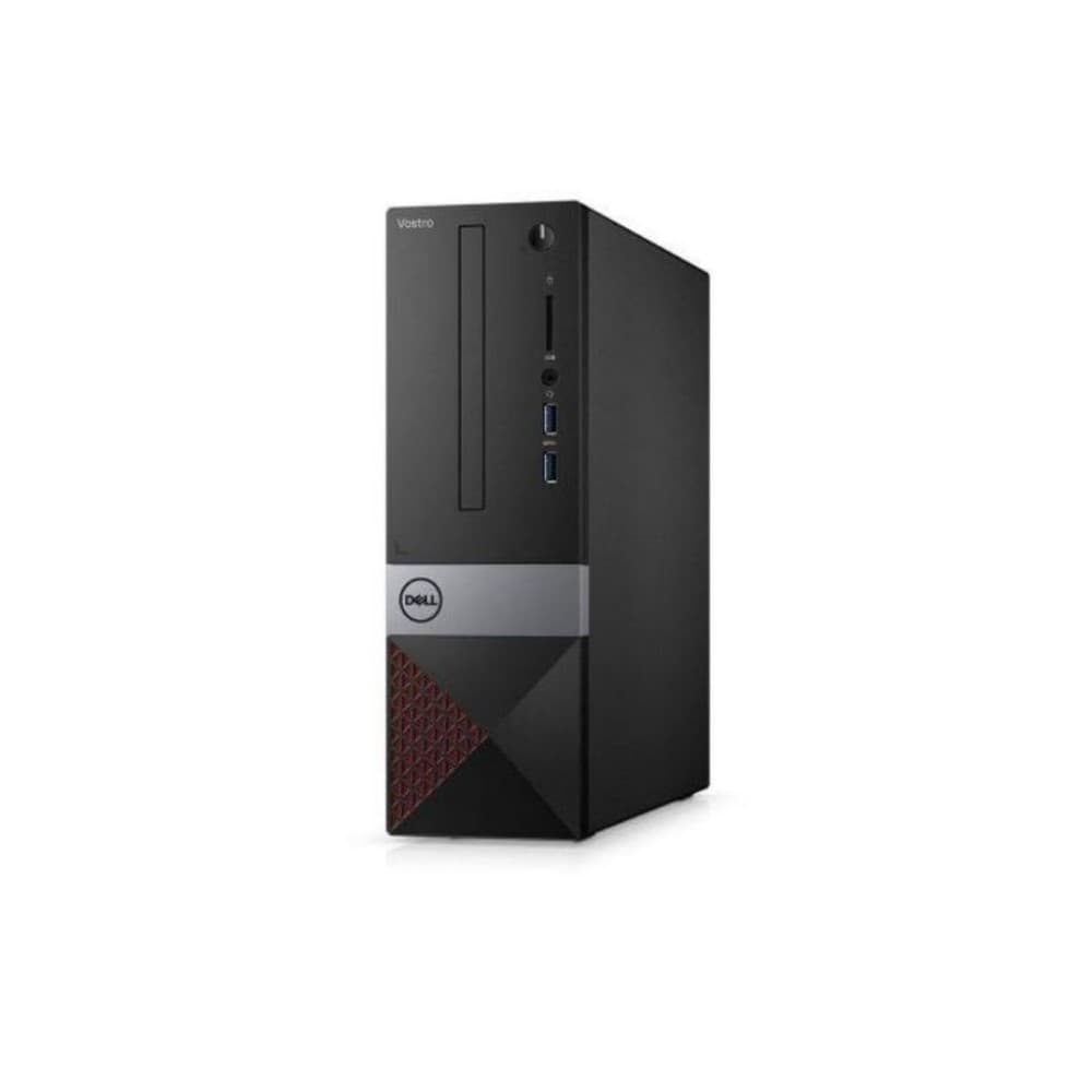 Pc Dell Vostro SFF 3681 Intel Core i5-10400 de décima generación (6 núcleos, caché de 12 M, 2,9 GHz a 4,3 GHz), 8 GB, 1 x 8 GB, DDR4, 2666 MHz, Disco duro SATA de 3,5 pulgadas, 1 TB y 7200 rpm, Unidad de DVD de carga en bandeja (lee y escribe en DVD / CD), 802.11ac 1x1 WiFi y Bluetooth, Windows 10 Pro Inglés, francés, español, 1 año de servicio de, vista 1