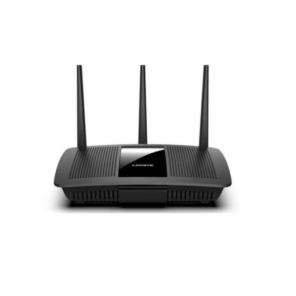 Router EA7450 Max stream AC1900 MuMimo + Gigabit 2.4 y 5 GHz (banda dual simultánea),AC1900 (N300 + AC1600),puertos  1x puerto WAN Gigabit,4 puertos Gigabit LAN,(1),antenas 3x antenas externas no desmontables puerto USB 3.0,, vista 1