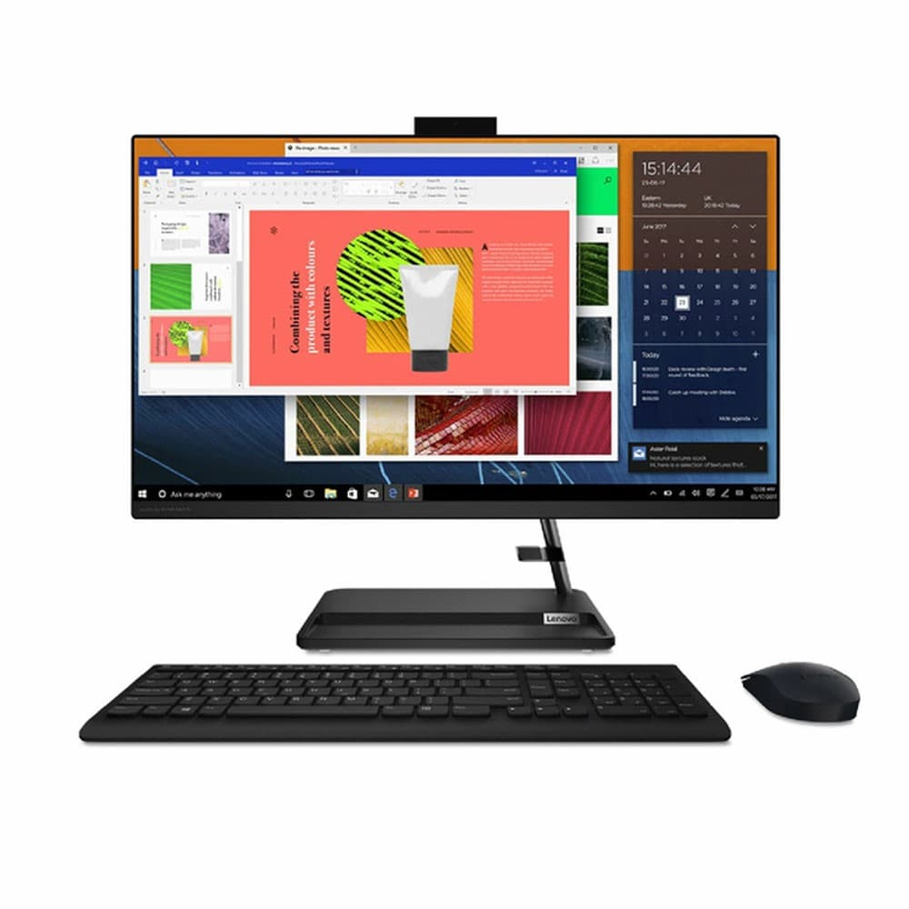 Computador Todo en uno Lenovo, Intel Core i5, 21.5” pulgadas FHD Memoria RAM de 8GB, Disco solido de 256, Negro, vista 1