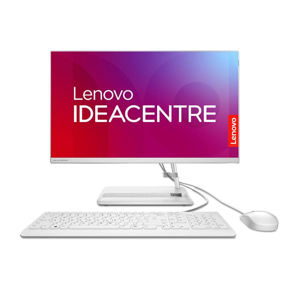 Todo en uno Lenovo IC 3 24IAP7 Intel core i5 12450H 23,8" Pulgadas FHD Memoria 8GB Estado Solido 512GB Linux Blanco, vista 1
