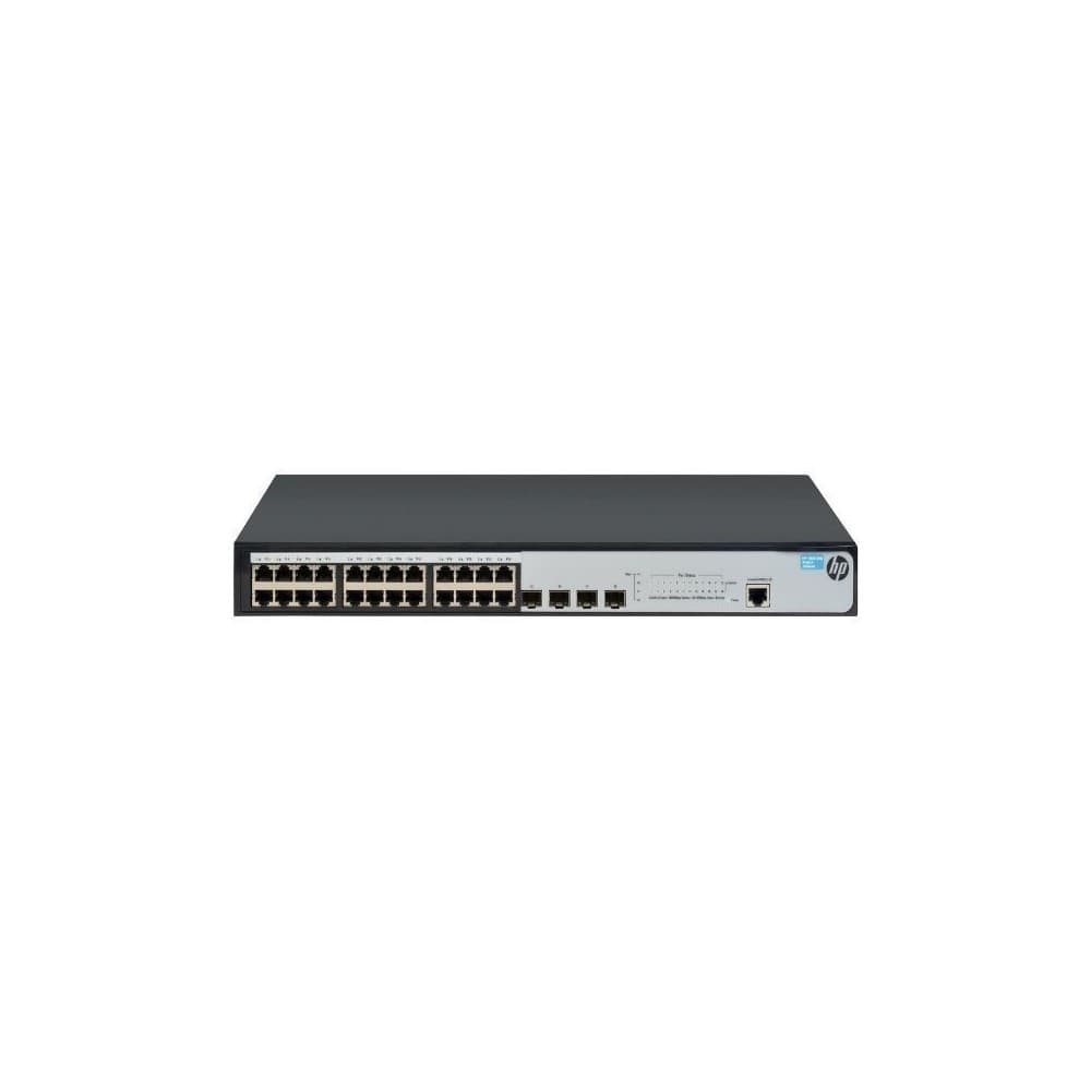 Switch HP 1920-24G, 24 puertos 10/100/1000, 4 SFP, no apilable, no PoE, vista 1
