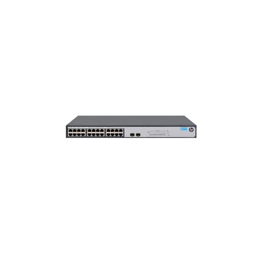 Switch HP 1420-24G, 24 10/100/1000, 2SFP, Capa 2, no apilable, no PoE, vista 1