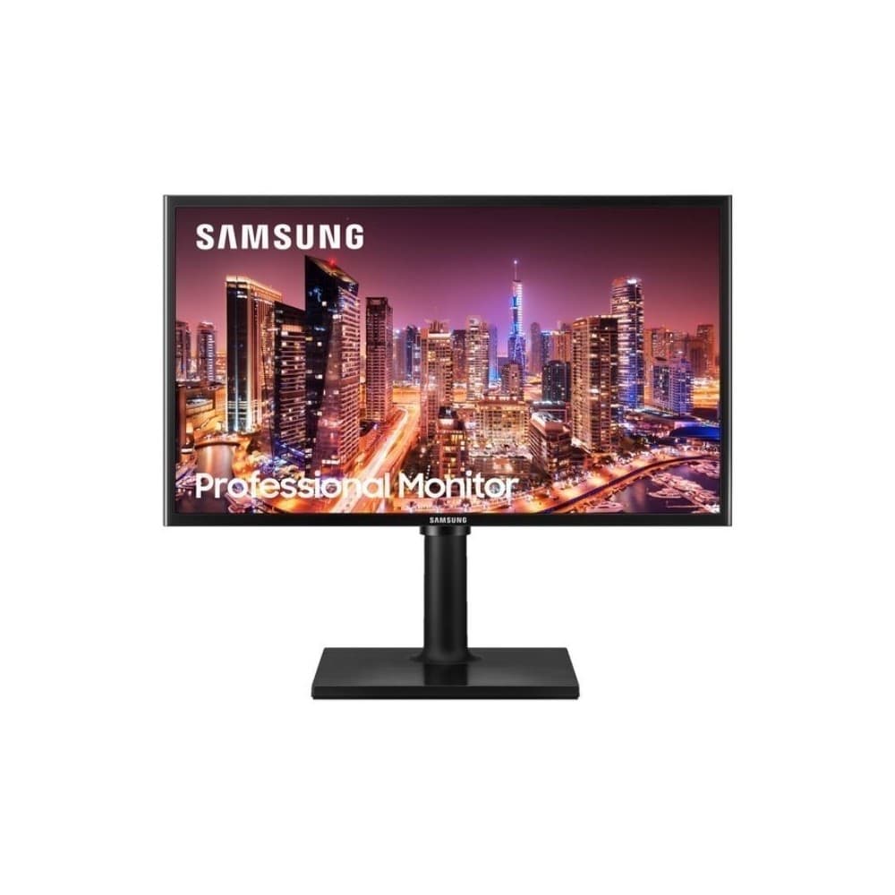 MONITOR SAMSUNG PLANO  ajustable en altura, Tamaño de Pantalla 24"   1920X1080 Panel PLS  60HZ  HDMI, VGA, vista 1