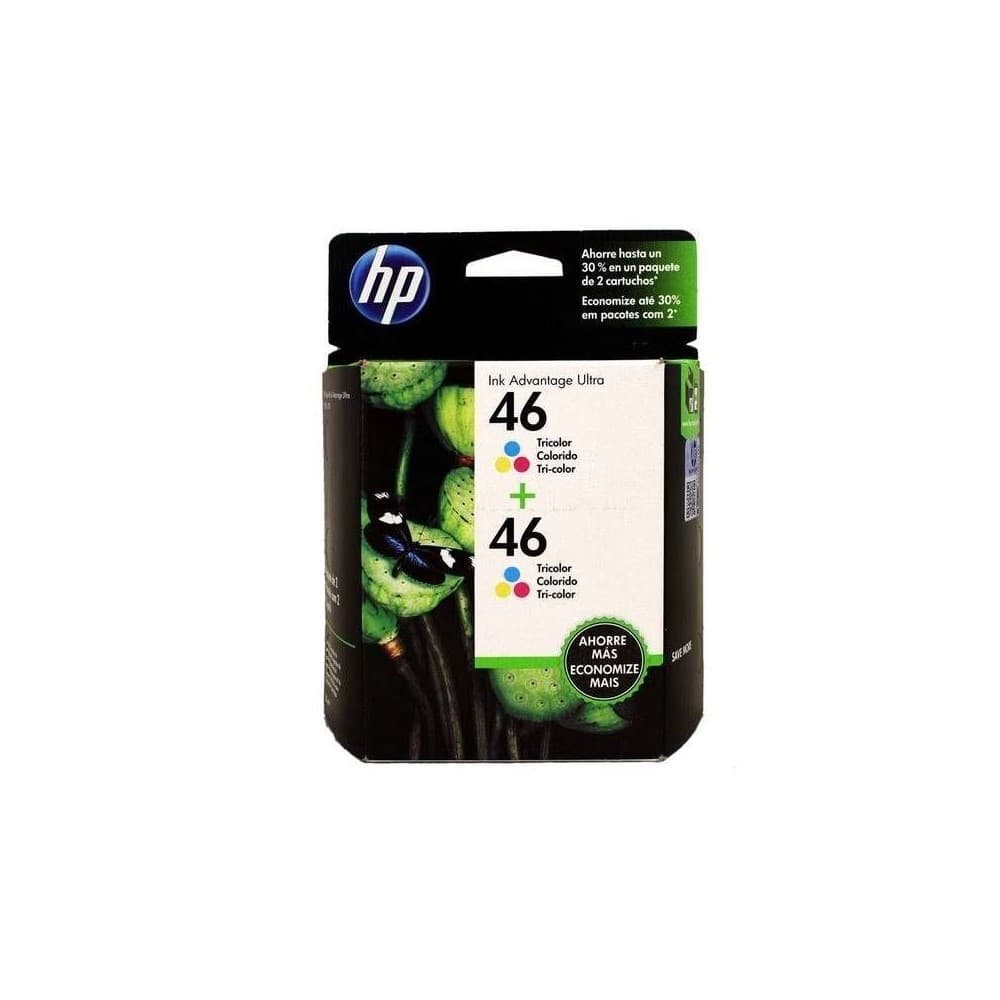 CARTUCHO HP TRICOLOR 46 2-PACK HP DESKJET ULTRA INK ADVANTAGE 2529, 4729 1.500pag, vista 1