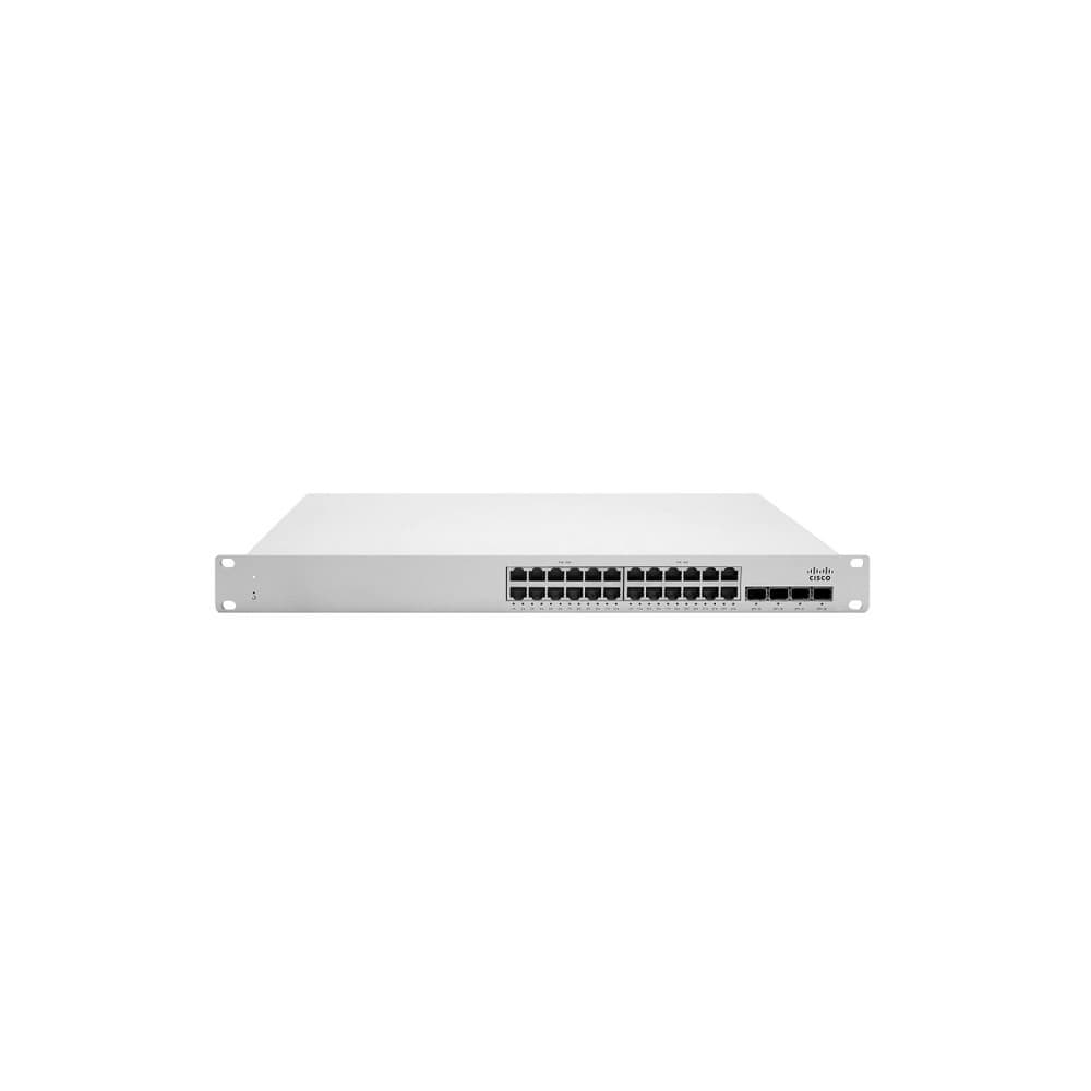 Meraki MS225-24P L2 Stck Cld-Mngd 24x GigE 370W PoE Switch, vista 1