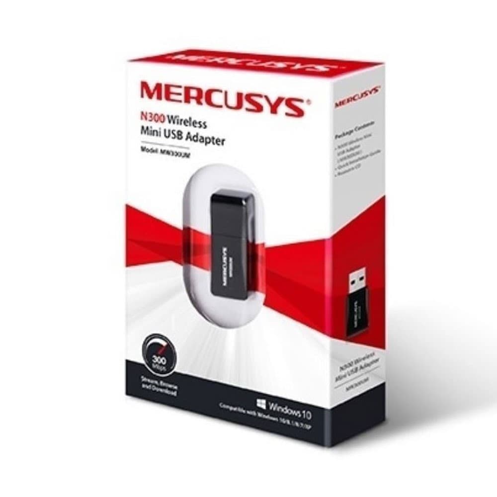 Adaptador Mini Mercusys  USB 2.0 inalámbrico de 300Mbps, vista 1