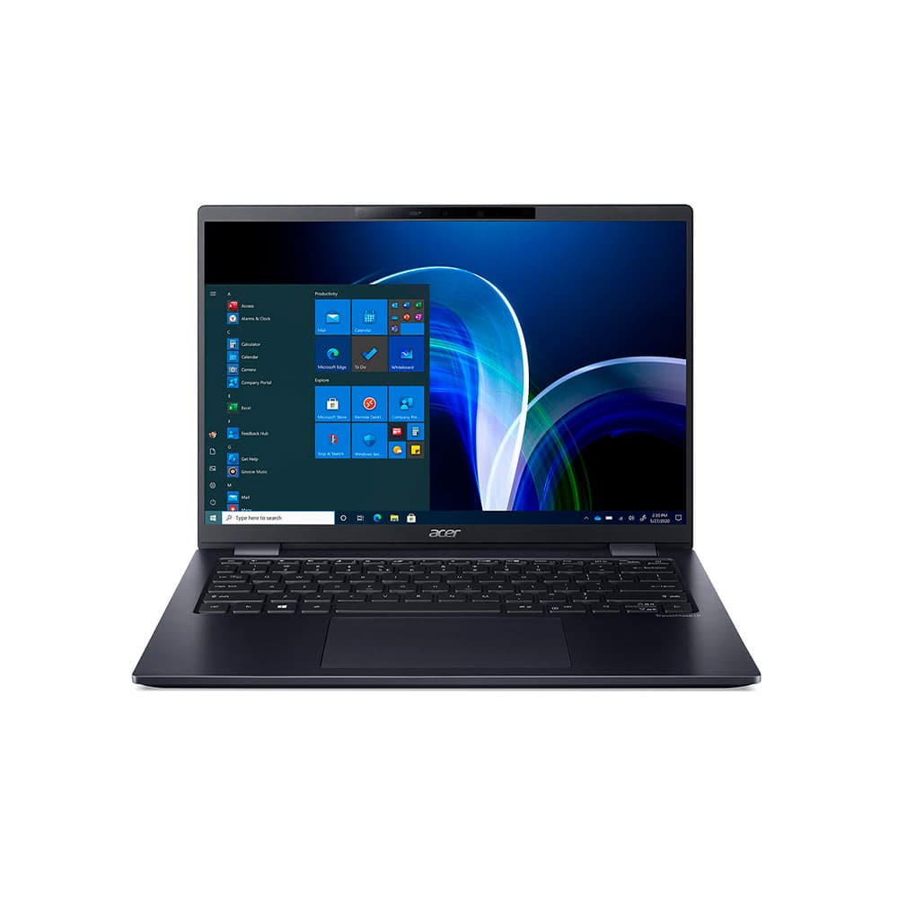 Portatil Acer TravelMate P6 TMP614-52-7500, Intel Core i7 1165G7, 14" FHD Liviano, 8GB DDR4 3200, 512 SSD,  RJ 45, LECTOR DE HUELLA, Peso 1,1 Kg, Windows 11 PRO, Garantia 1 año, vista 1
