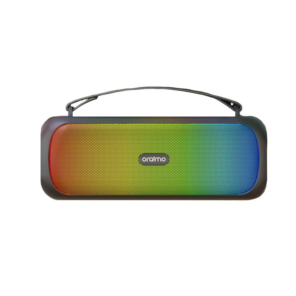 Parlante boom pop oraimo con luces rgb, vista 1